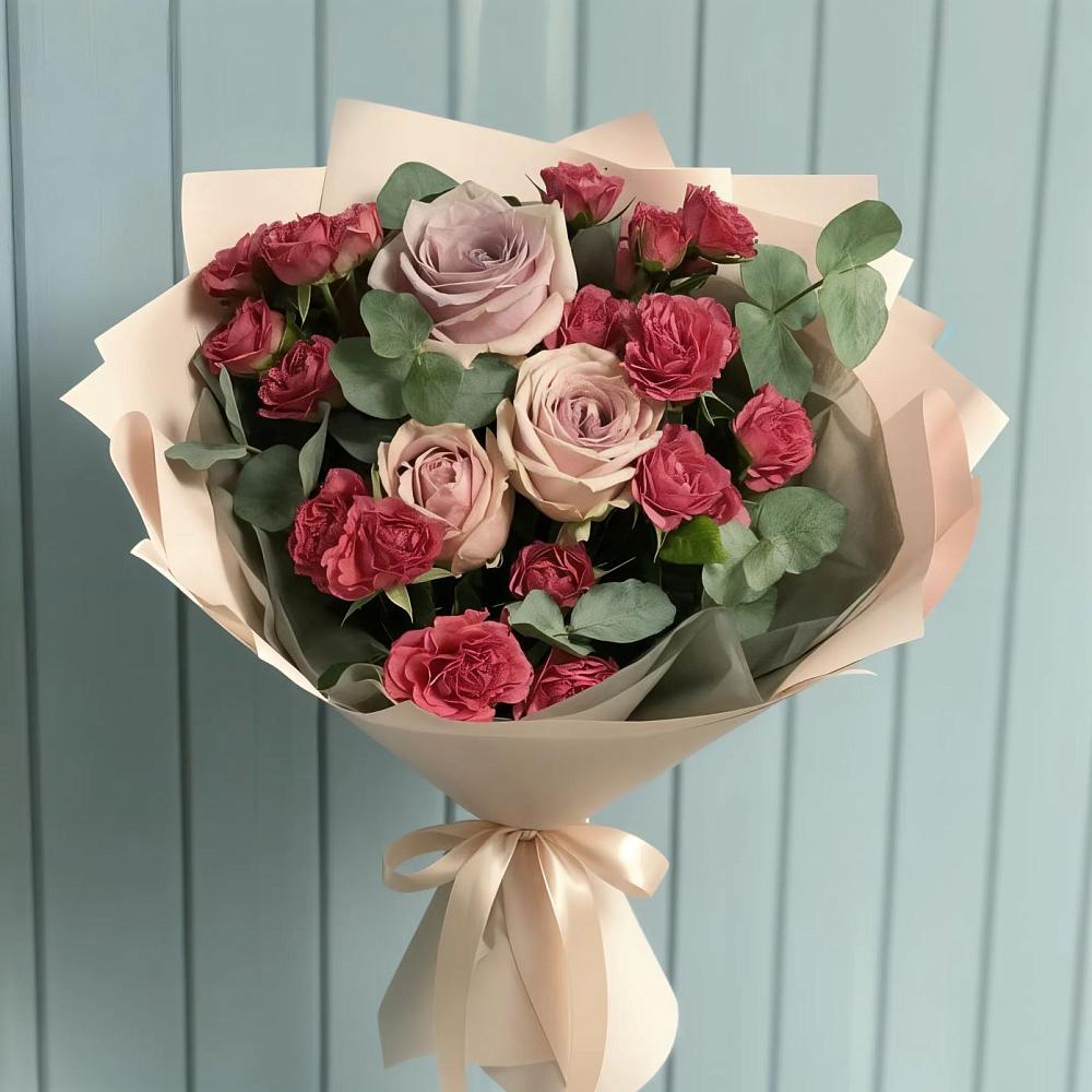 Букет цветов из: Гвоздики и Розы в Шиханах