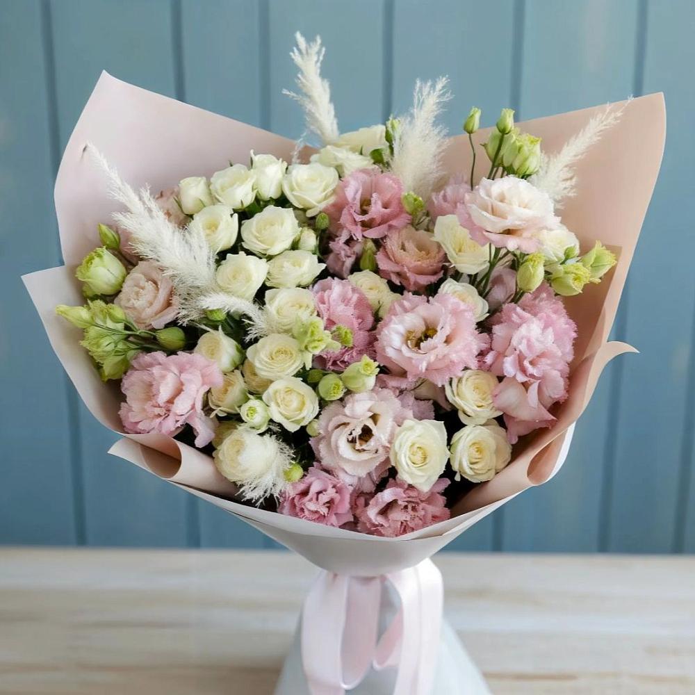 Букет цветов из: Альстромерии и Розы в Шиханах