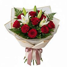 Букет цветов из:  Лилии и Розы в Шиханах