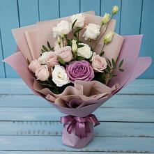 Букет цветов из:  Розы и Лизиантусы #REPLACE_PRED# Шиханах