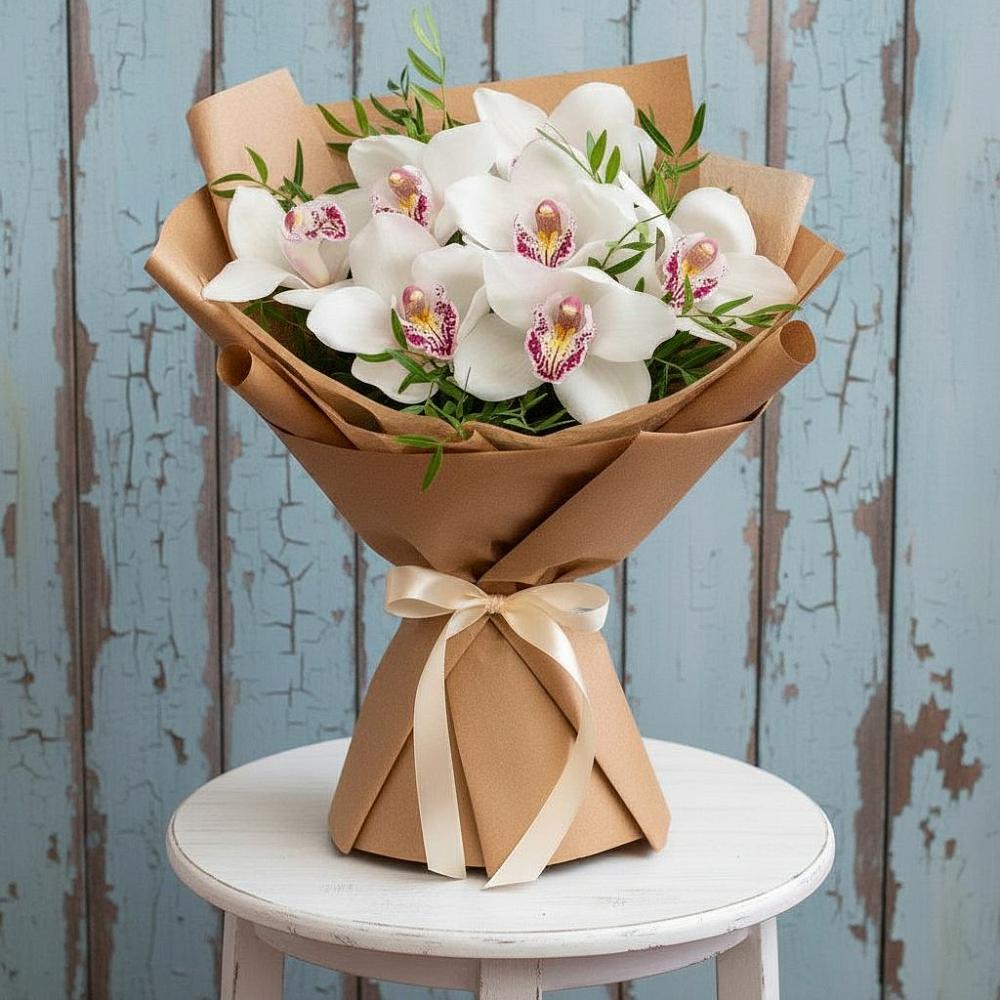 Букет цветов из: Орхидеи и Розы в Шиханах