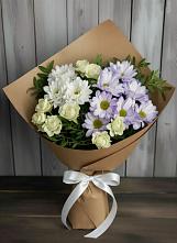 Букет цветов из:  Хризантемы и Розы в Шиханах