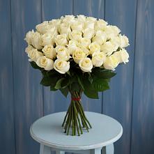 Букет 51 Белая роза Эдлесс Лав в Шиханах