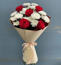 Букет цветов из:  Розы и Хризантемы в Шиханах