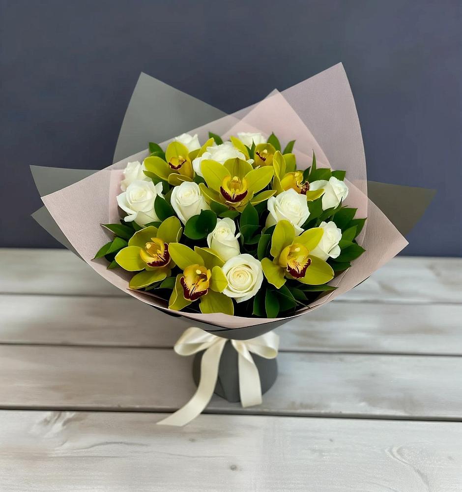 Букет цветов из: Орхидеи и Розы в Шиханах