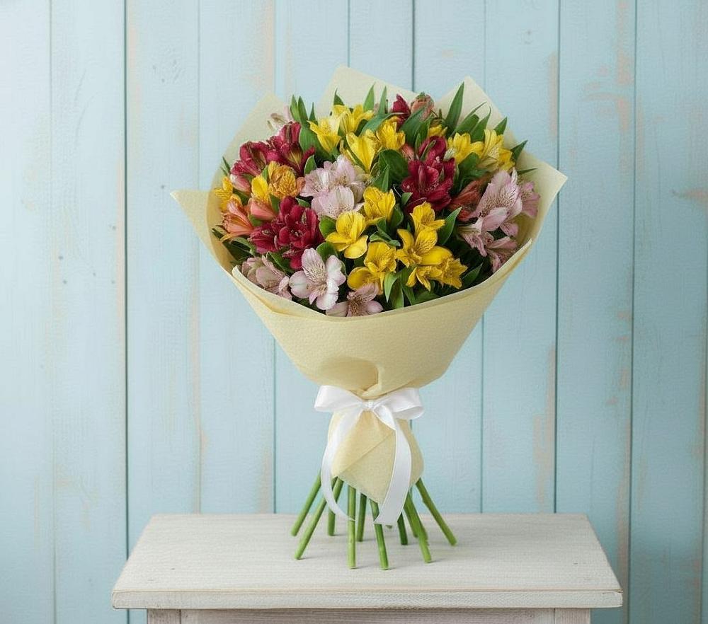 Букет цветов из: Альстромерии в Шиханах