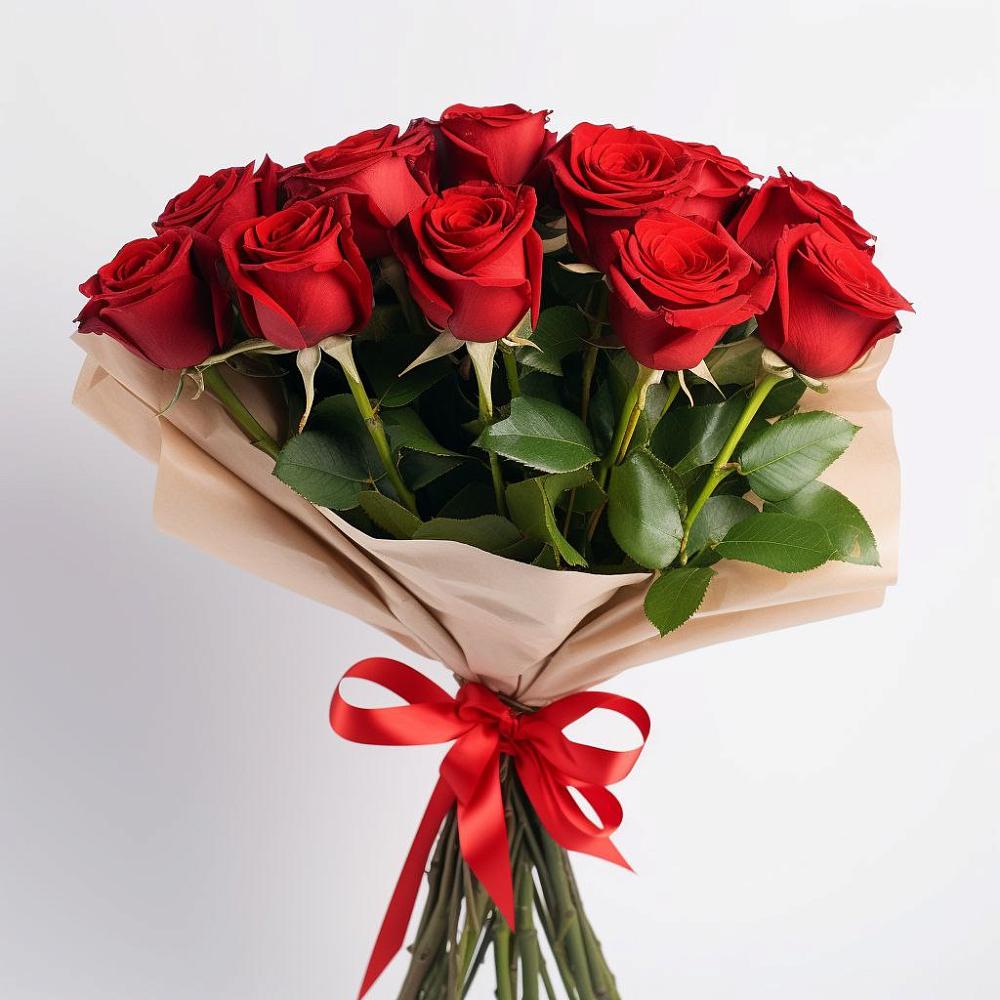 Букет 11 Красных роз Эдлесс Лав в Шиханах
